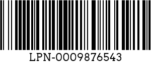 코드 128 barcode example